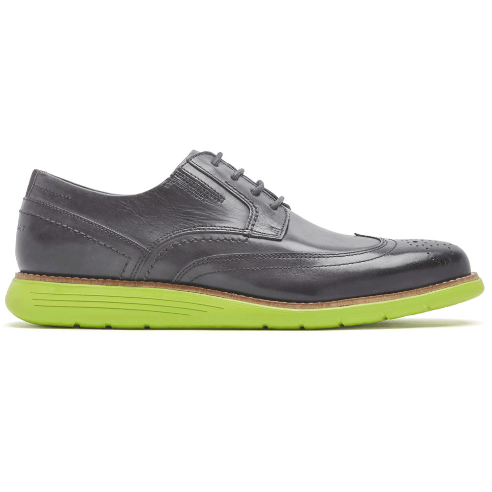 Zapatos De Vestir Rockport Hombre Mexico - Total Motion Sport Wingtip Grises - IRSED9764